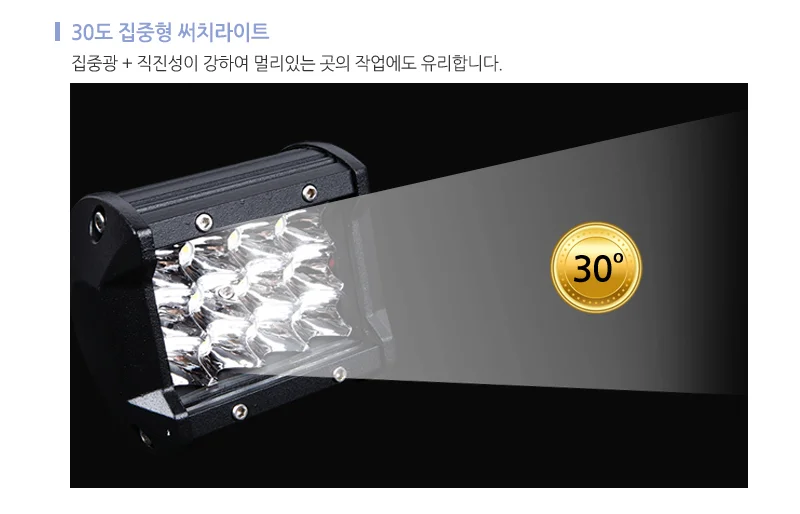 LED써치라이트 중형 차량작업등 서치등 LED작업등 상세4
