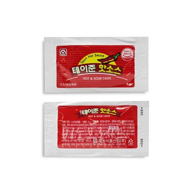 태원식품 1회용 핫소스 4g 업소용핫소스 핫소스소포장 피자핫소스