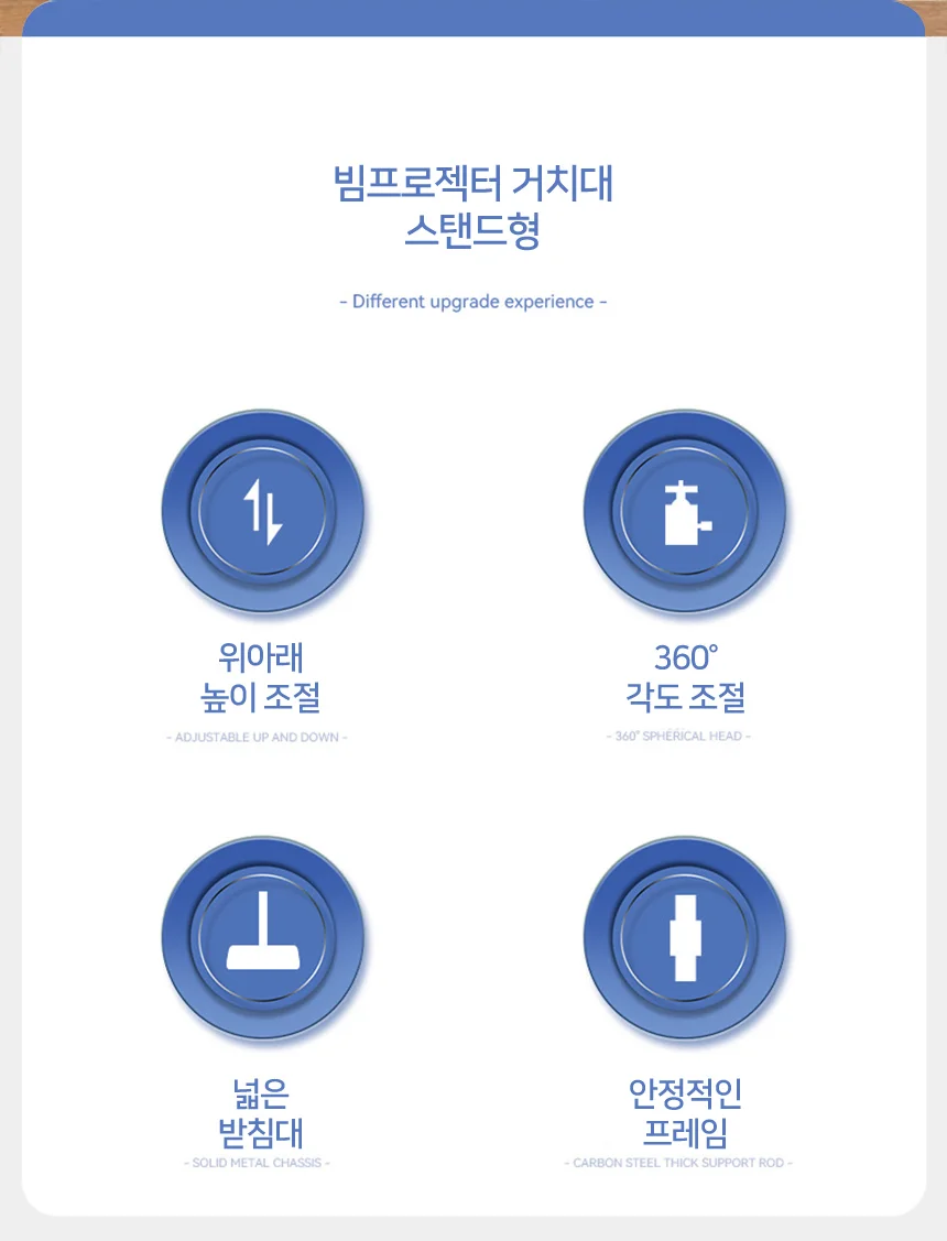 빔 프로젝터 대형 거치대 스탠드 브라켓 논슬립 받침대 상세3