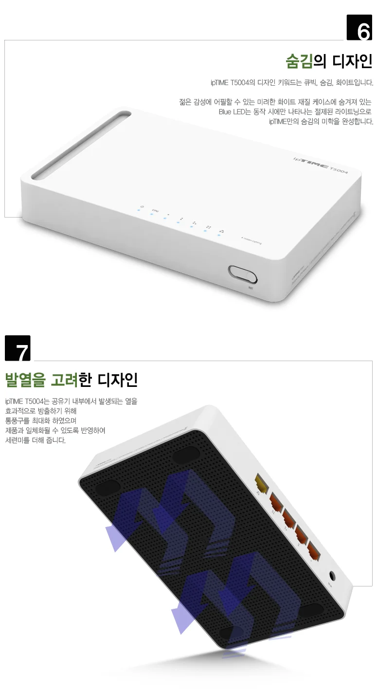 IP TIME T5004 유선 공유기 4포트 (기가) 상세5