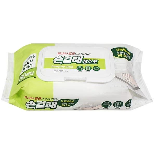 손걸레 청소포 80매입 걸레 방걸레 밀대걸레 밀대청소 뽑아쓰는걸레 바닥청소 물청소 손걸레 청소포 -H