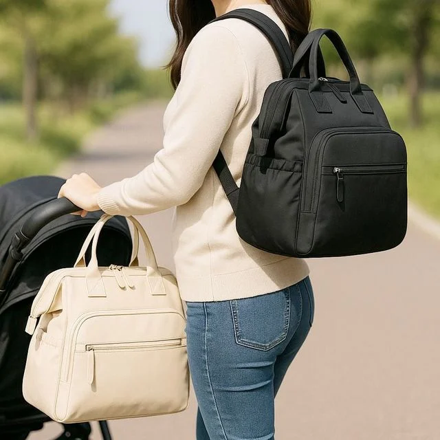 블랙 방수원단 엄마 신생아 외출 가방 서치 기저귀 기저귀가방 육아