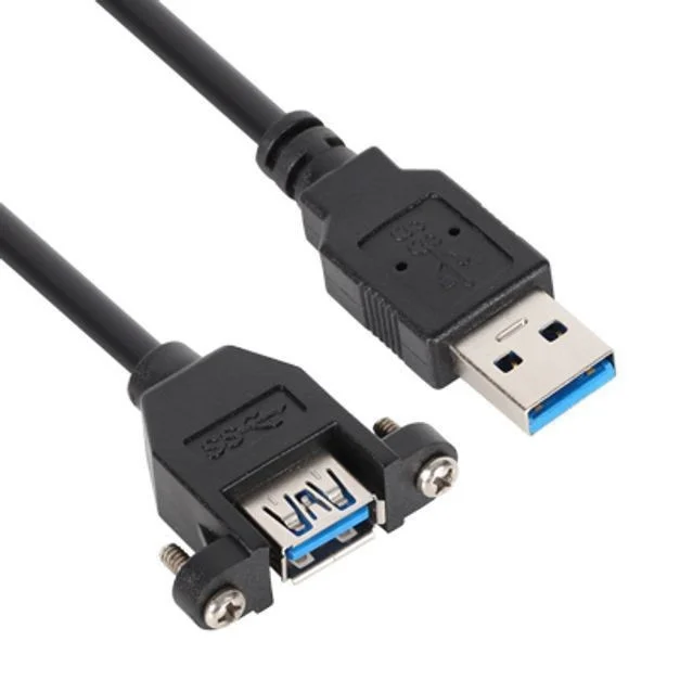 판넬형 케이블 USB3.0 연장 케이블 AM AF 0.3m 블랙