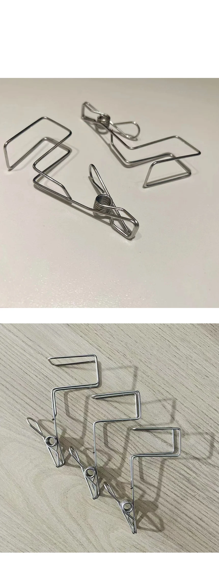 싱크대 상부장 걸이식 주방 화장실 스텐 멀티 집게 상세4