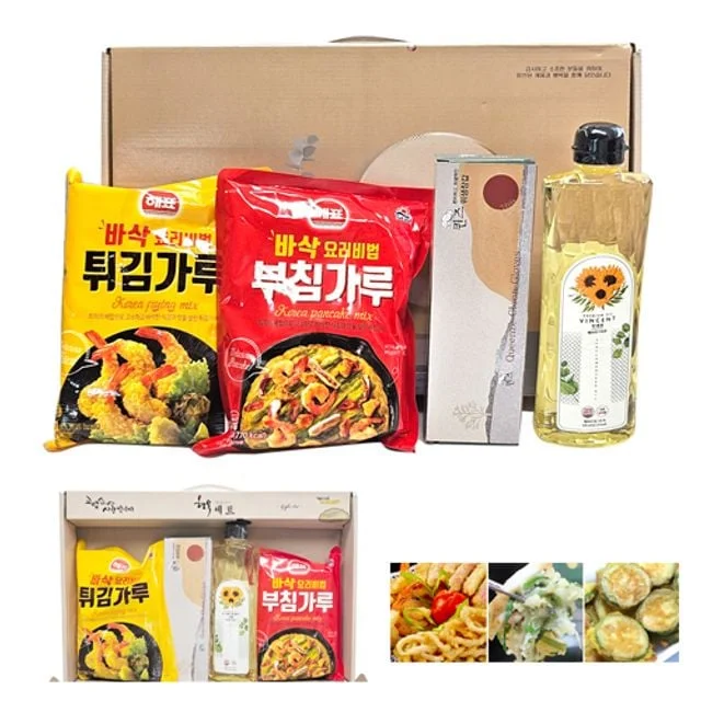(행복선물세트(4종))식용유/부침가루/명절선물(지나산업)