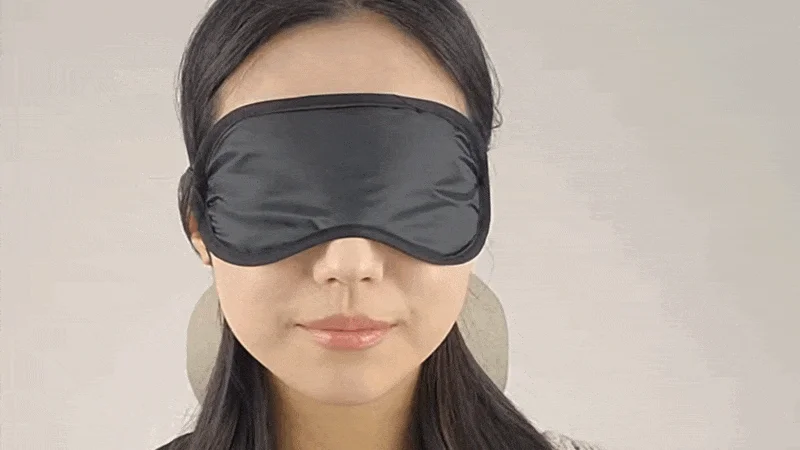일회용 수면 숙면 안대 눈가리개 블랙 비행기 상세3