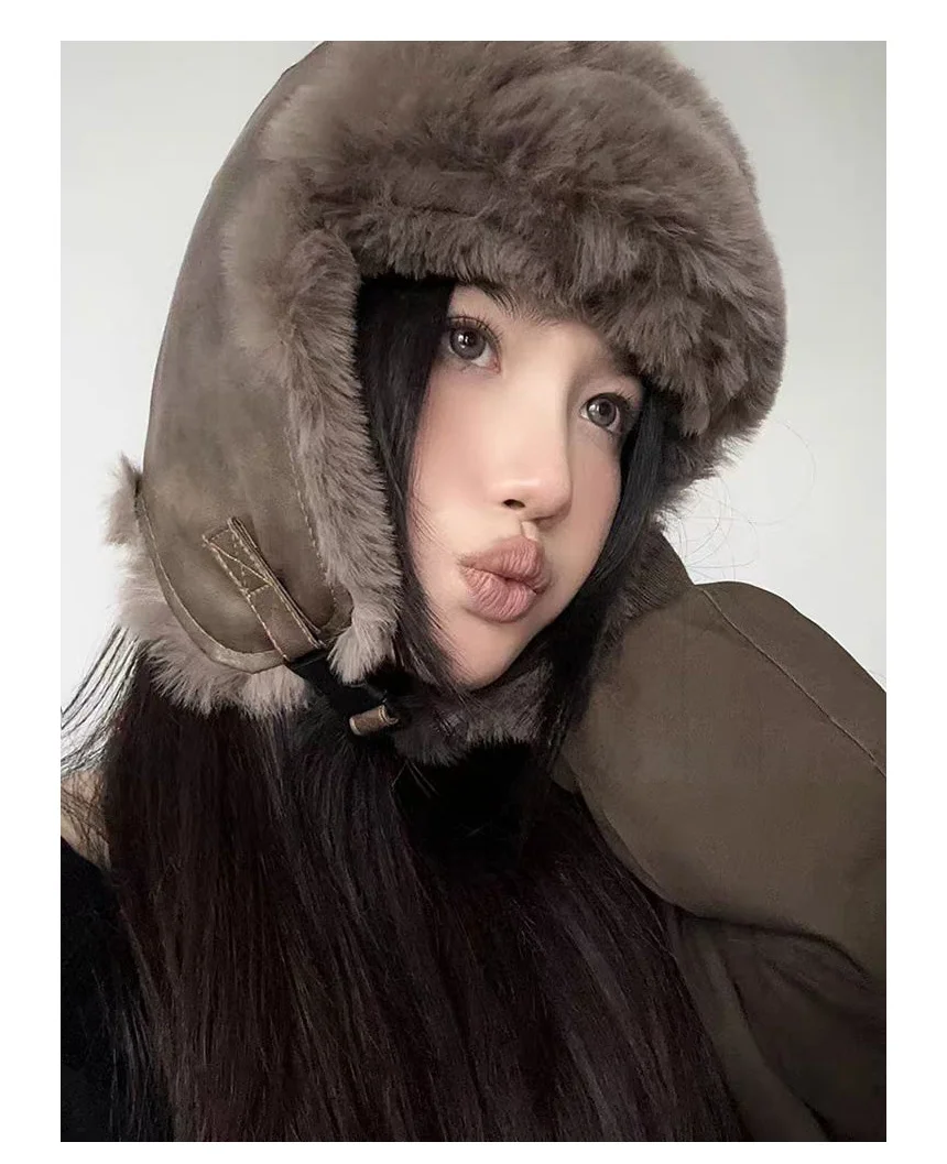 방한 귀달이 모자 트루퍼햇 가죽 겨울 군밤모자 귀도리 스타일 상세3
