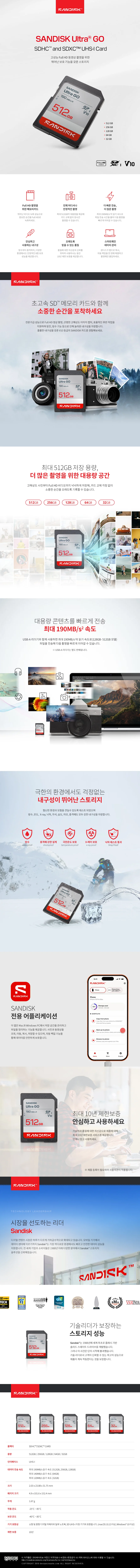 샌디스크 울트라 마이크로SD카드 SDSDUGN-128GB-GN6IN (1개입) 상세1