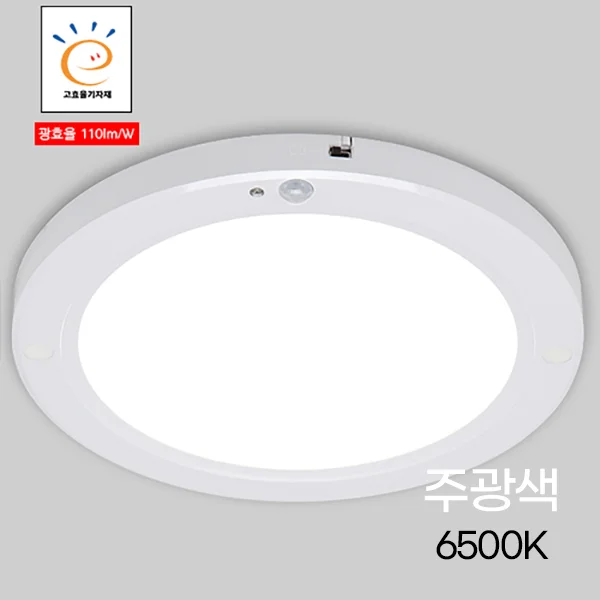 LED센서등 엣지형 15W 원형LED센서등 현관LED센서등 지하주차장센서등 상세1