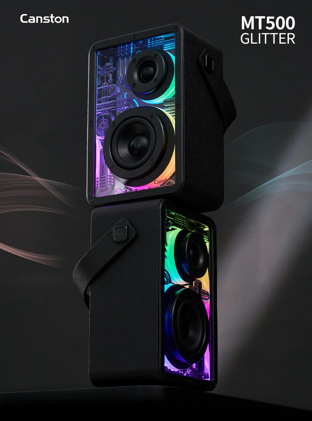 캔스톤 MT500 RGB 투명 블루투스 우퍼 스피커 상세2