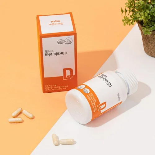 웰러스 바른 비타민D 450mg x90캡슐 상세1
