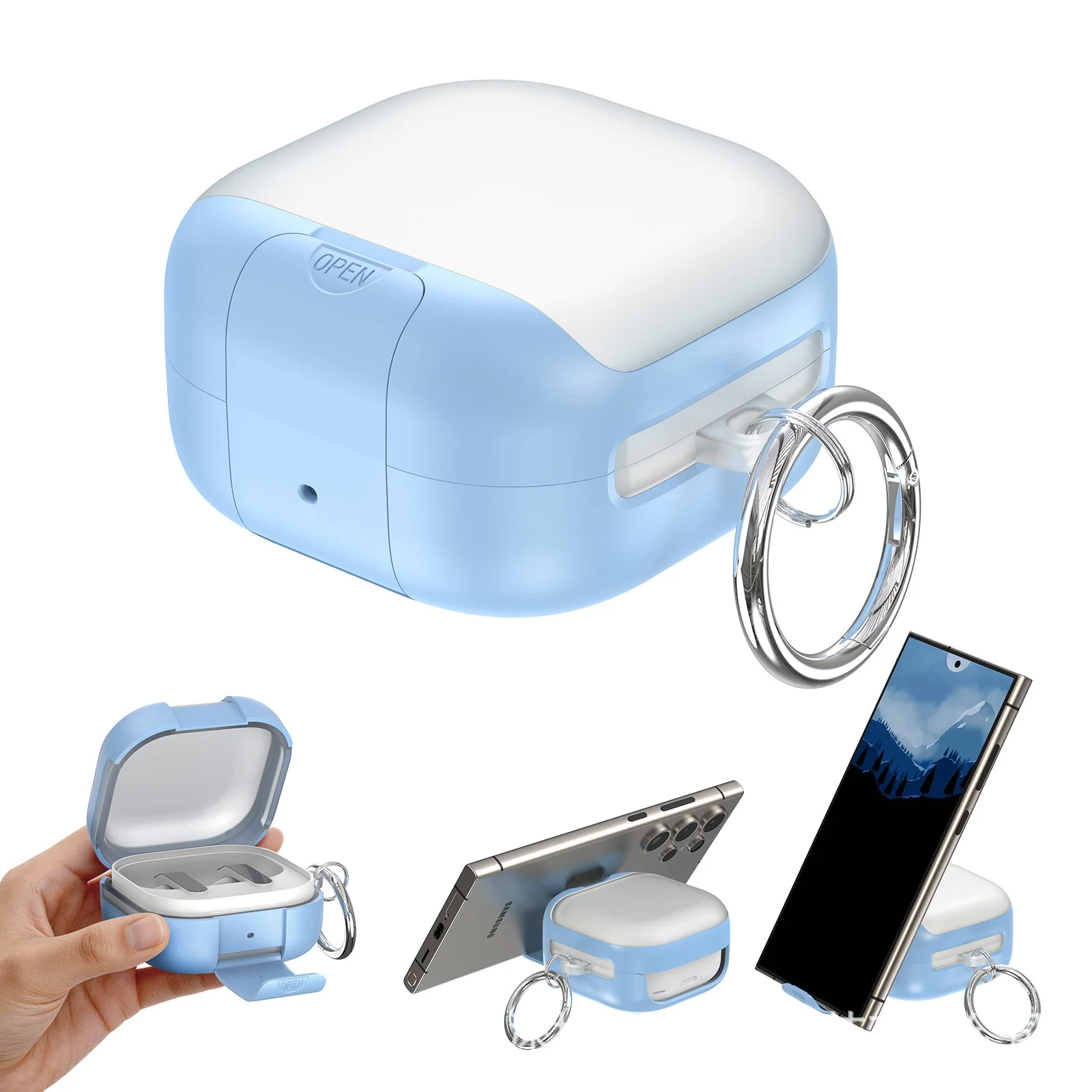 갤럭시버즈4케이스 Galaxy Buds4pro 보호 케이스에 적합 2026 삼성 이어폰 케 상세4
