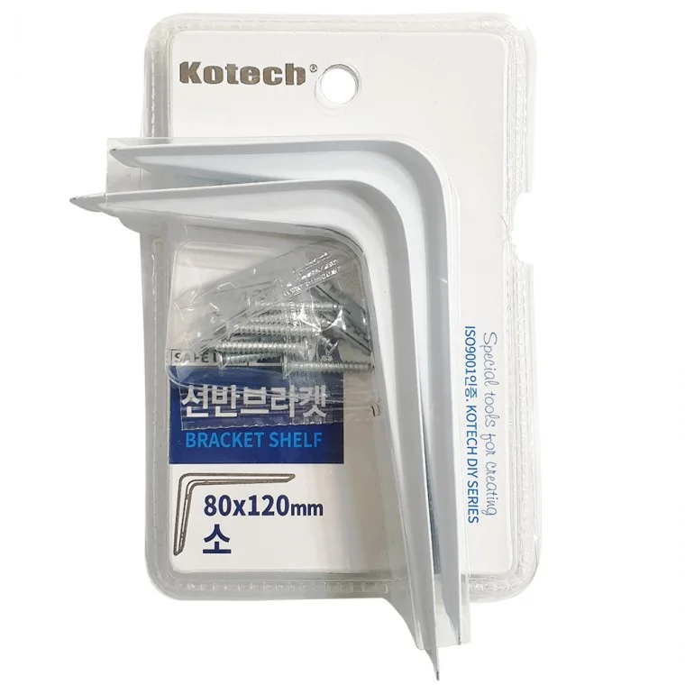 코텍 선반 브라켓 (소2P) K-6914 벽걸이 고정 받침대