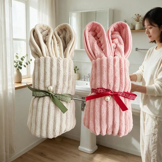 토끼 핸드타올 주방 욕실 수건 사무실 화장실 손수건 위생 소품 인테리어 생활용품