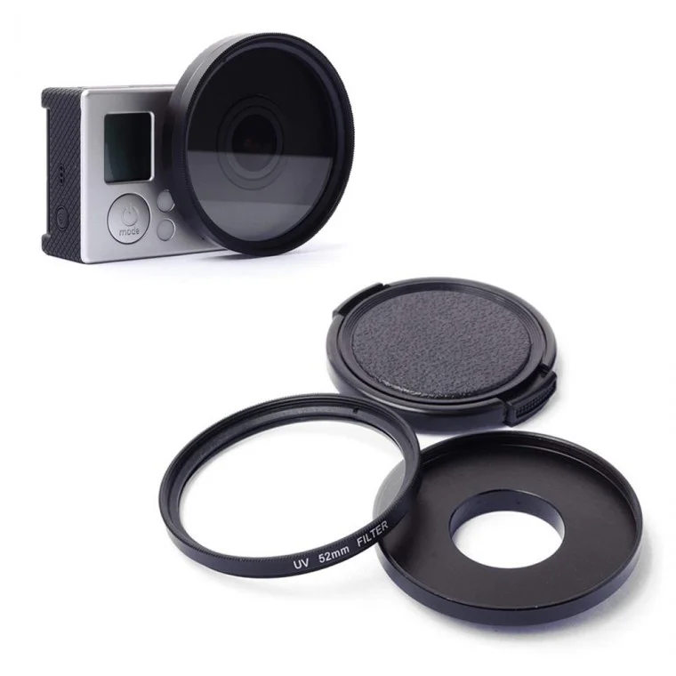 고프로 4 3 액션캠 호환 UV 렌즈 52mm 보호 필터 커버