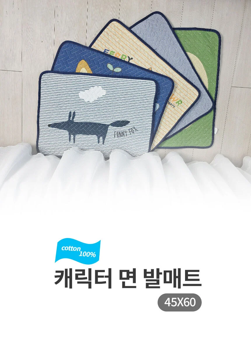 캐릭터 면 발매트 미끄럼방지 상세1