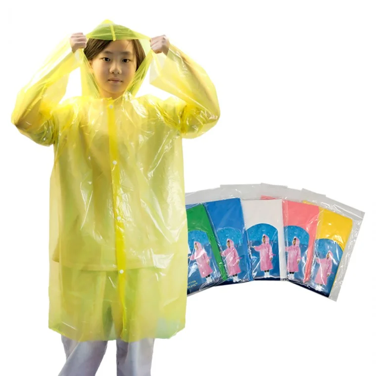 빅토스 초경량 일회용 PVC 컬러 비옷(아동용) 휴대용 여행 캠핑 우비 레인코트