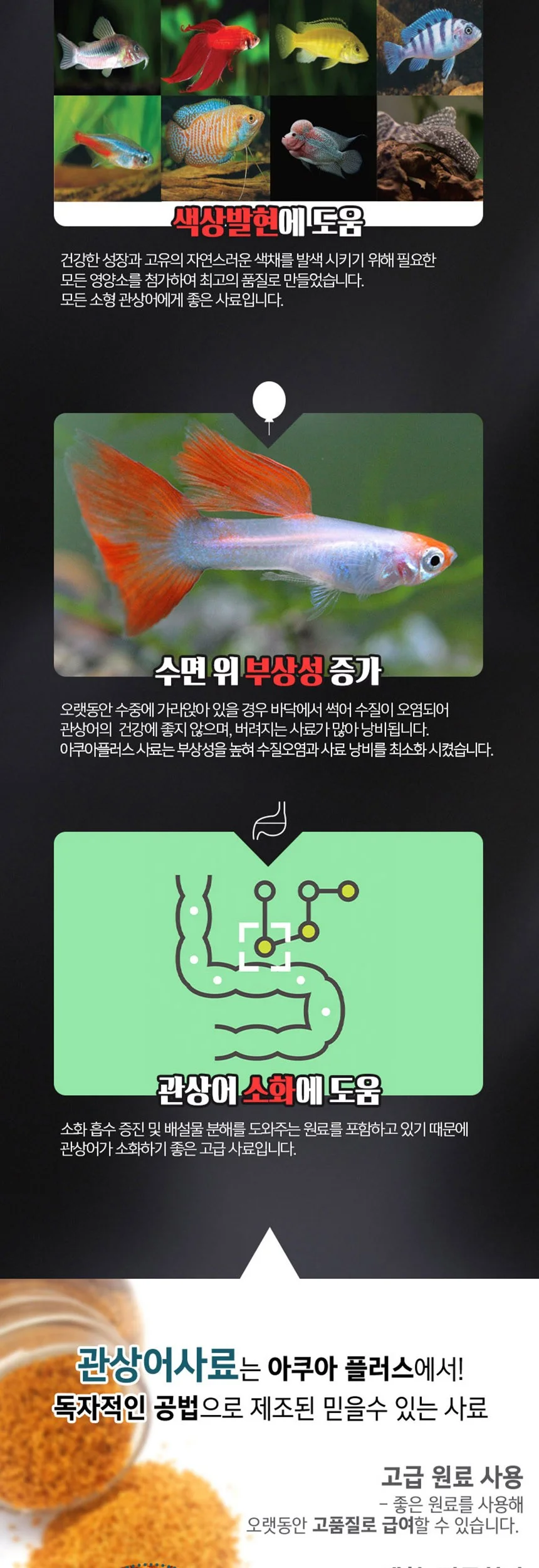 열대어 관상어 사료 65g 플래티먹이 구피먹이 베타먹이 상세4