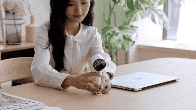 휴대용 미니 에어컨 냉각 접이식 저소음 USB 손선풍기 상세3