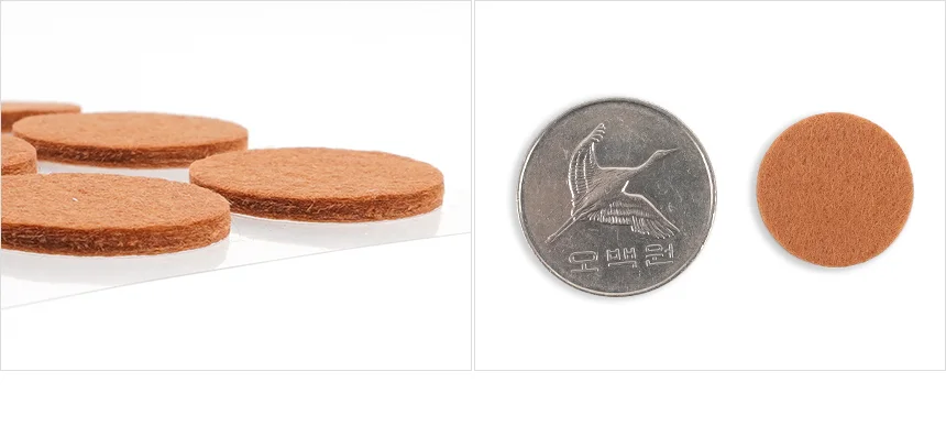 원형 소음방지패드 갈색 논슬립패드 의자발스티커 충격흡수패드 상세9
