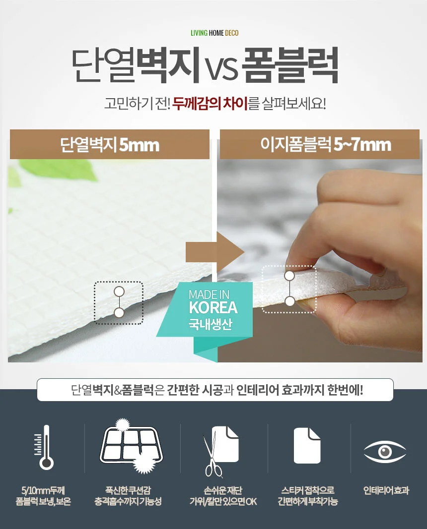 단열벽지 100X20m 핑크장미/접착식 시트지디자인벽지 상세5