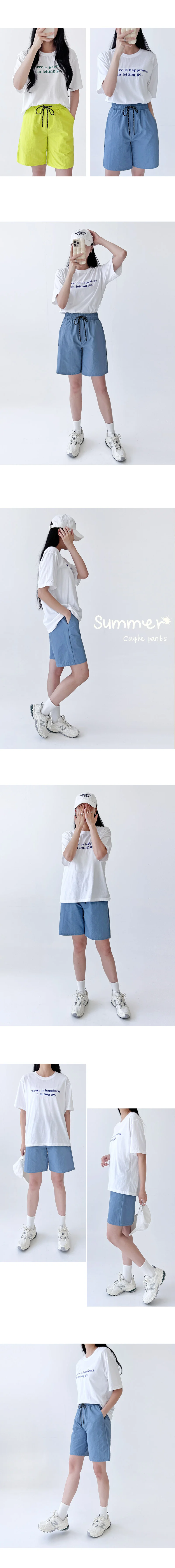 여성 반바지 바캉스반바지 밴딩반바지 비치웨어바지 상세2