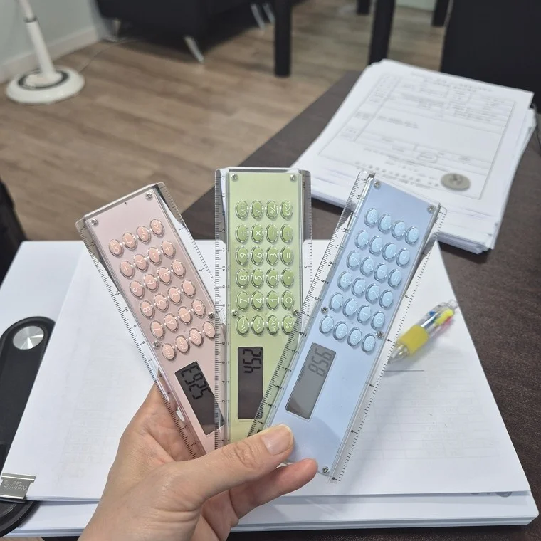 멀티 15cm 플라스틱 눈금자 계산기자