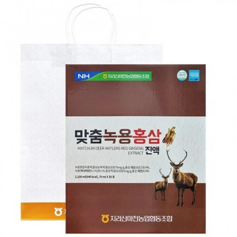 마천농협 맞춤녹용홍삼진액 70ml x 30포