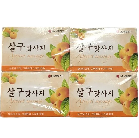 살구씨 오일 크랜베리 스크럽 매끈한 비누 100g 4입 상세1