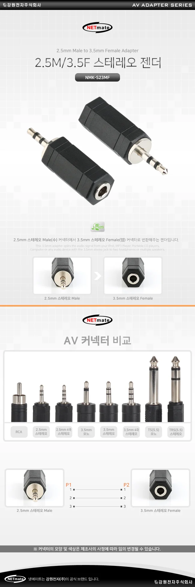 연장케이블 AV케이블 앰프케이블 음향케이블 젠 상세2