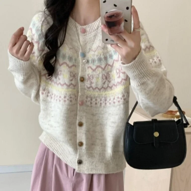 포근 니트가디건 대학생가디건 여성용가디건 기본가디건