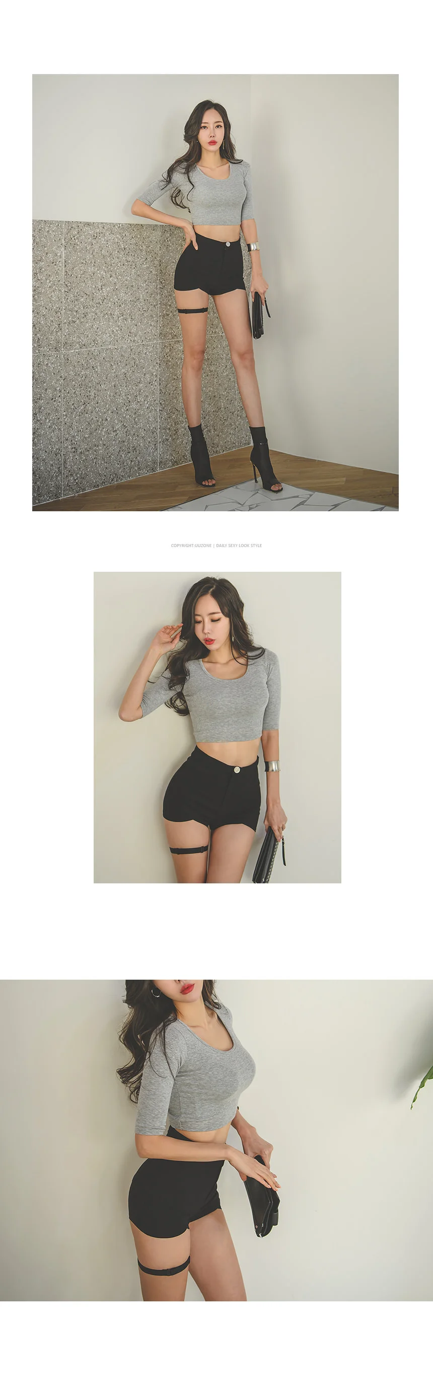 허벅지띠 가터링 세트 심플 밴디지 초커 밴드 상세3