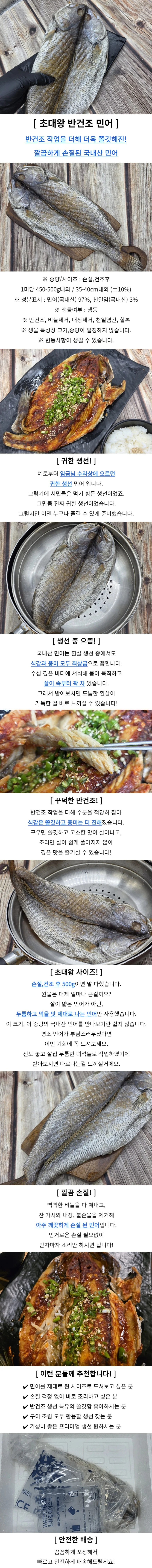 반건조 민어 특대 3미 제사용생선 말린민어 건민어 상세1