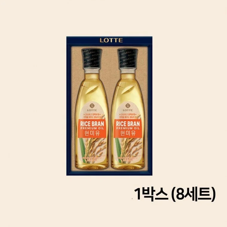 롯데 선물세트 오일 컬렉션 현미유 선물세트 1호 8세트입 기름 추석 명절 설 선물 단체 답례품