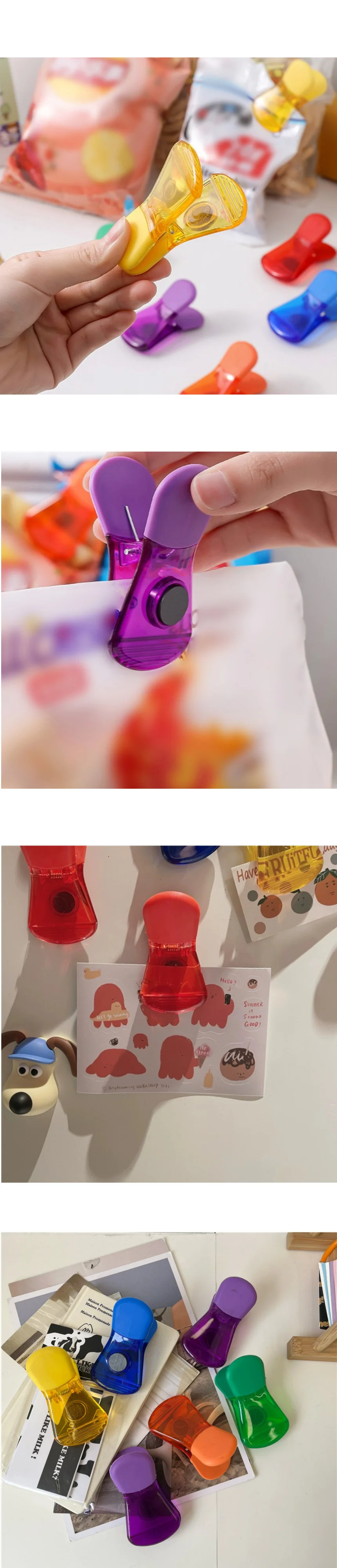 칼라 집게 냉장고자석 6P 상세2
