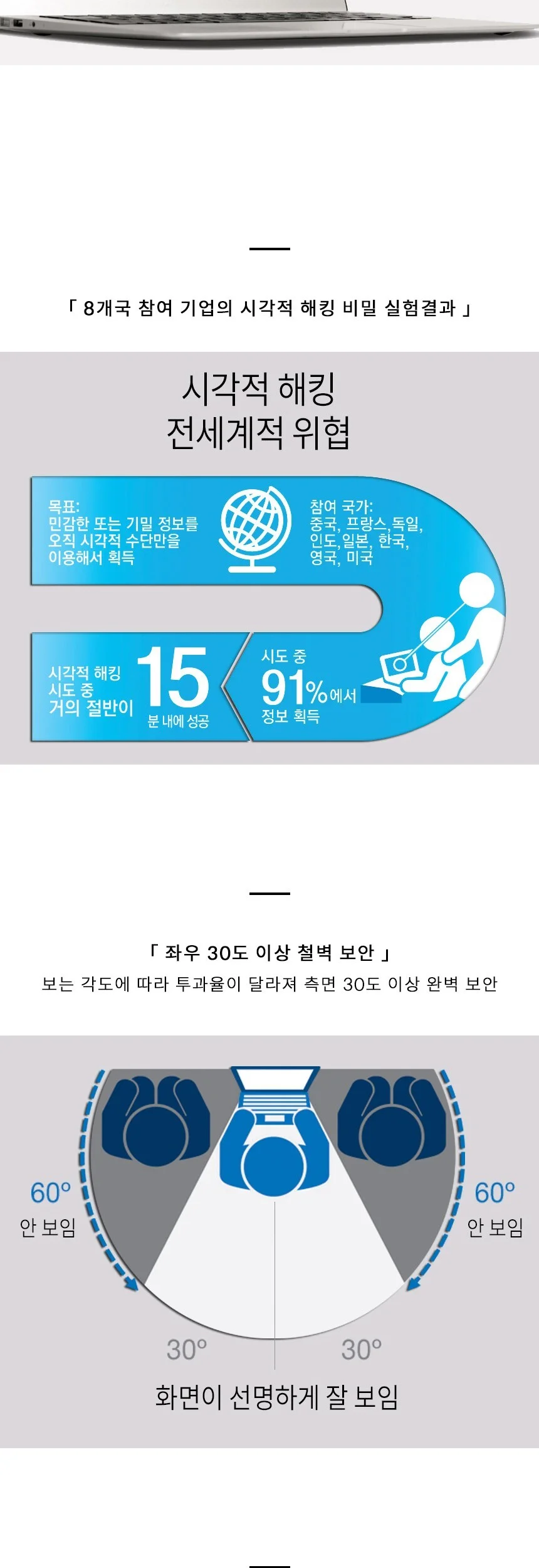 3M PF 15.6W9 노트북 블랙 정보 보안필름 345x194 상세5