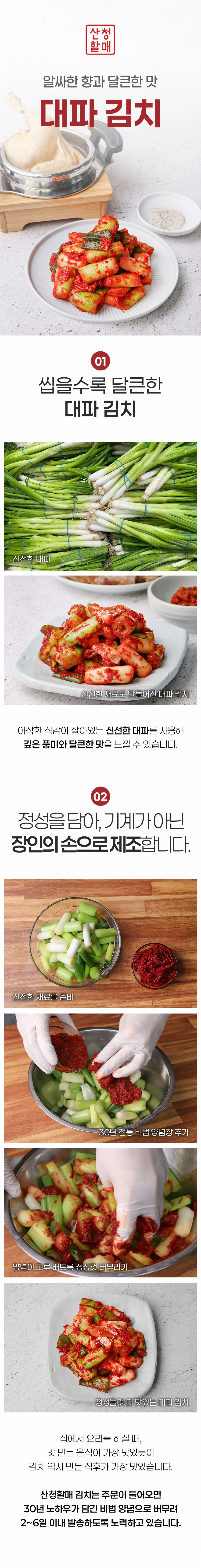 30년 전통 산청할매 대파김치 1kg 상세1