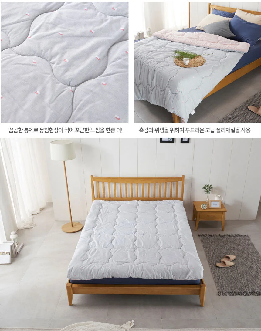 차렵이불 (D/Q)/누빔 겨울 가을 항균 솜이불 퀸 더블 상세4