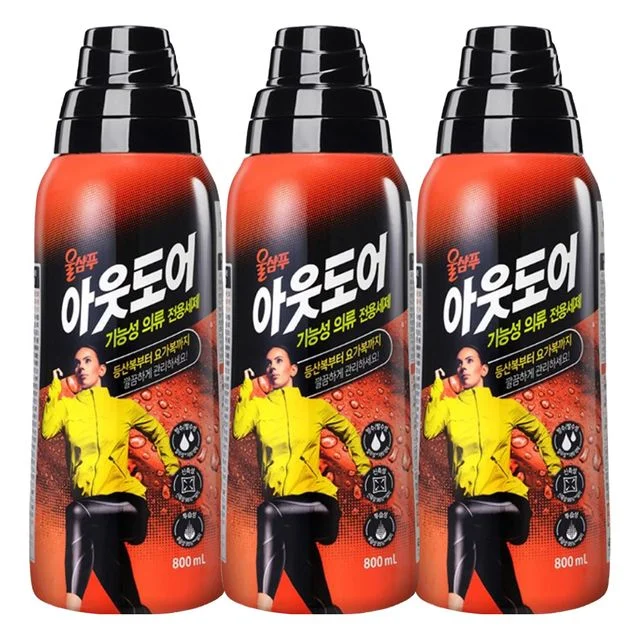 애경 울샴푸 아웃도어 용기 800ml X 3개