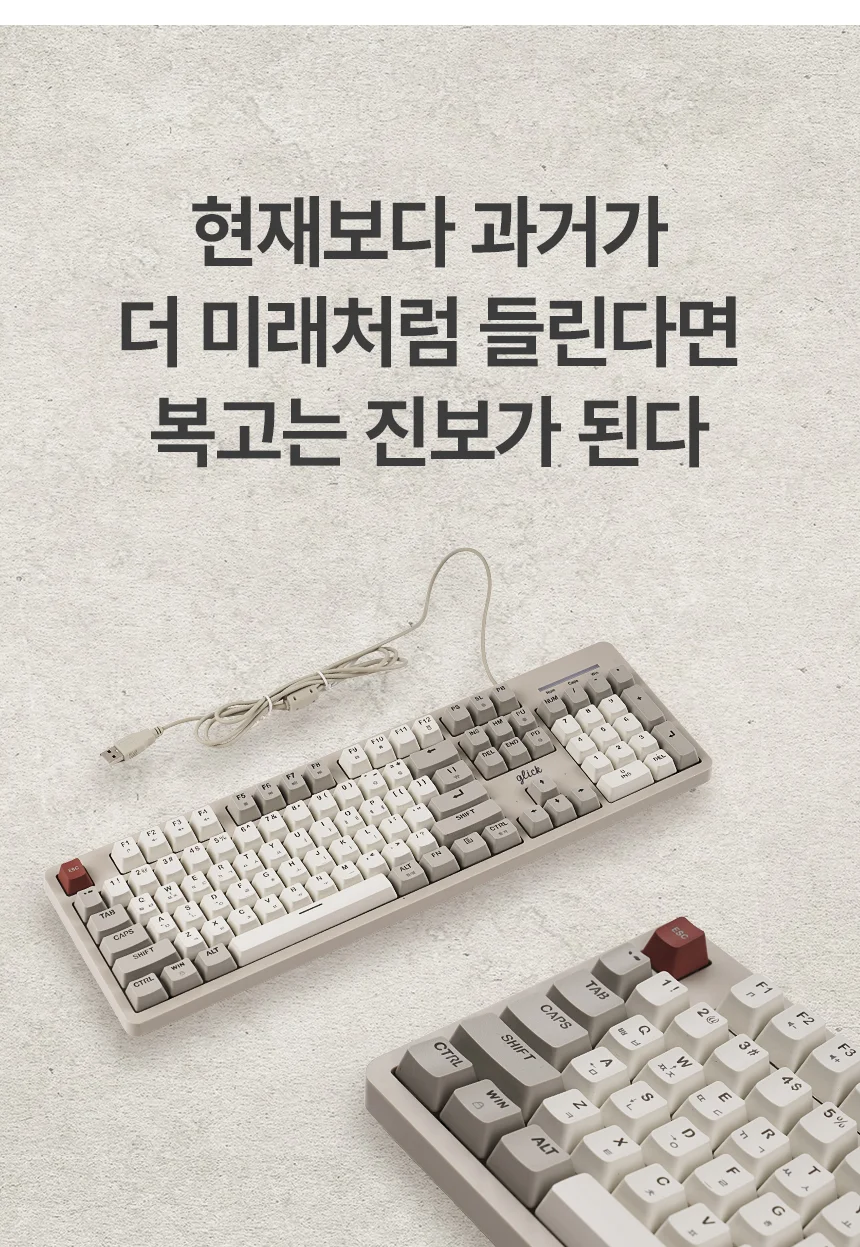 지클릭커 슈퍼히어로 레트로 레드 SPK110 RGB 키보드 With PAD 상세3