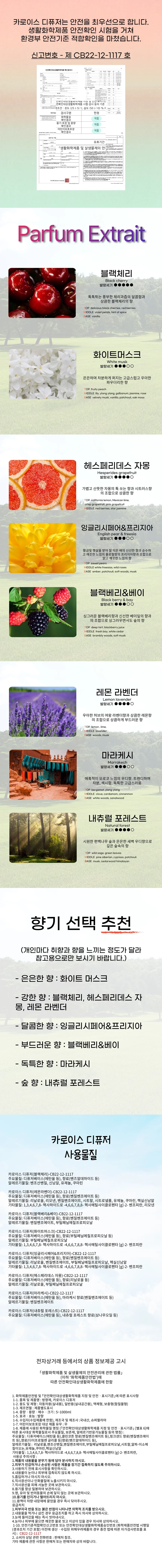 카로이스 차량용 방향제 자동차디 퓨저 리필액 30ml 상세2