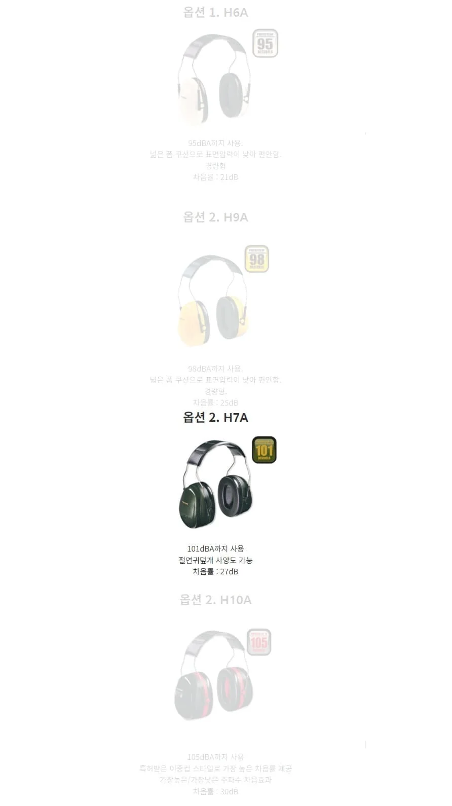 3M 방음 헤드셋 이어플러그 청력 보호 27db 귀덮개 상세2