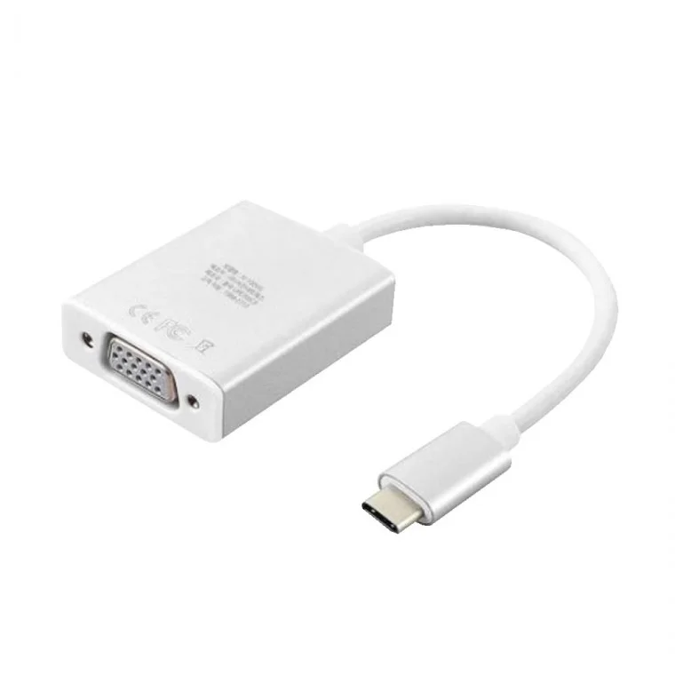 C타입 to VGA 케이블 컨버터 고화질 대형화면 노트북 PC 스마트폰 컴퓨터 데스크탑 TV 프로젝터