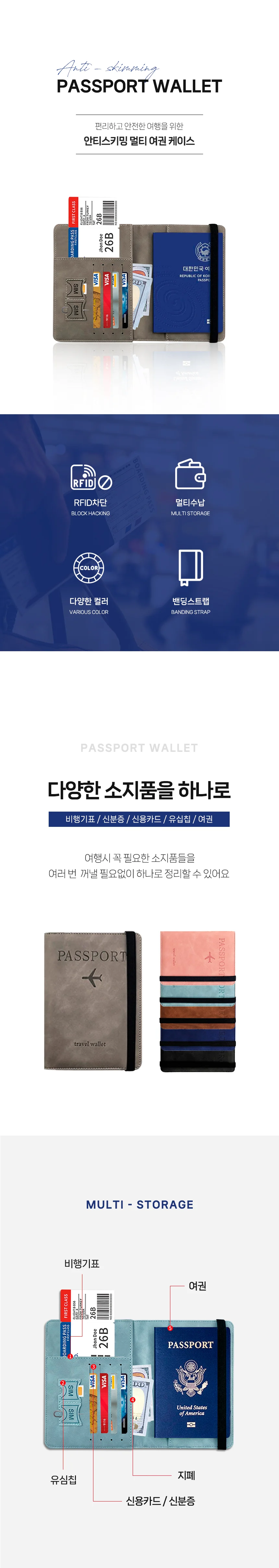 전자 여권 지갑 안티스키밍 신여권 케이스 해킹방지 상세1