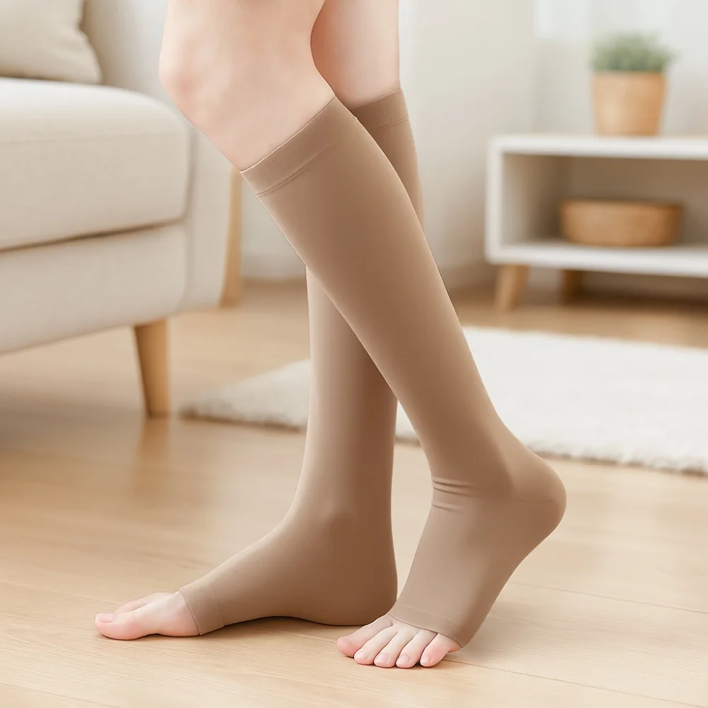 서포팅 오픈토 종아리 압박밴드 붓기 제거 압박스타킹