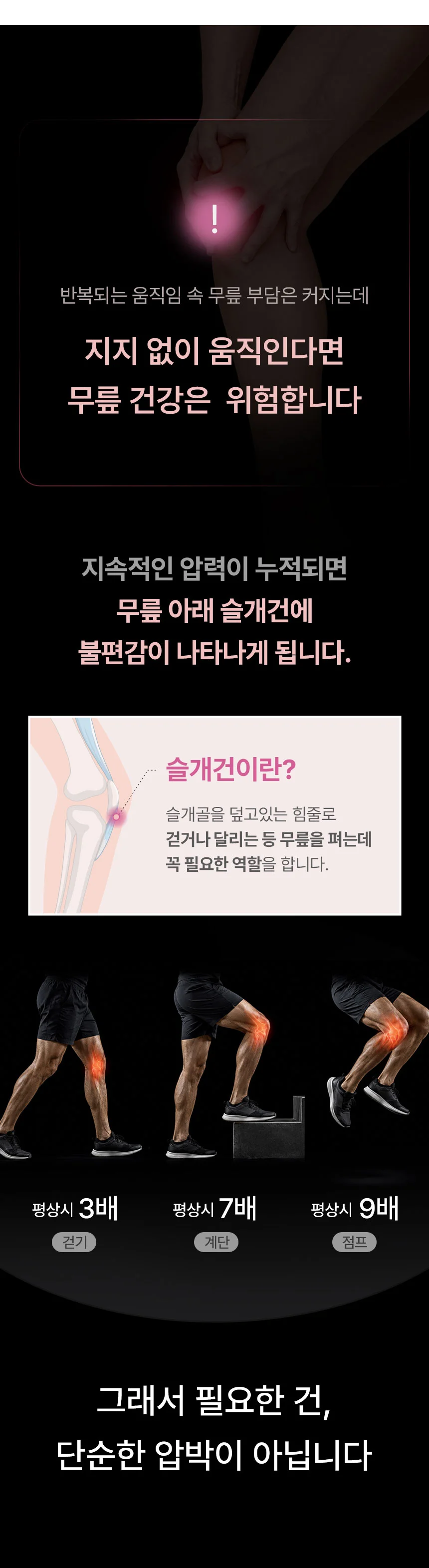 무릎 듀얼 오픈밴드 러닝 배드민턴 스포츠 구성 지지대 상세2