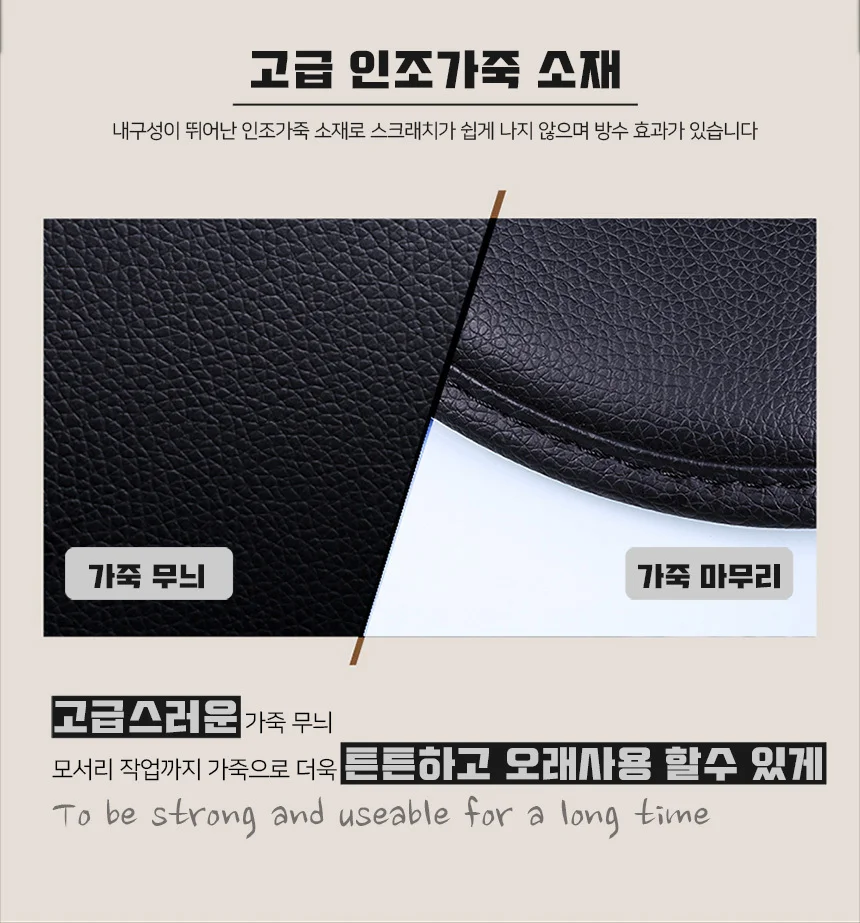 차량용 시트백 블랙 자동차수납포켓 수납걸이 상세3