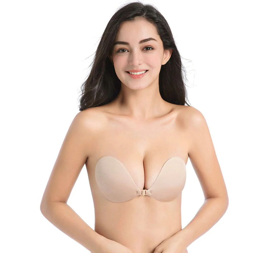 쉬즈앤 패브릭 누드브라(B컵) 접착식 오프숄더브라