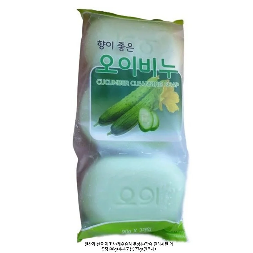 향이좋은 오이비누(3개입) 상세1