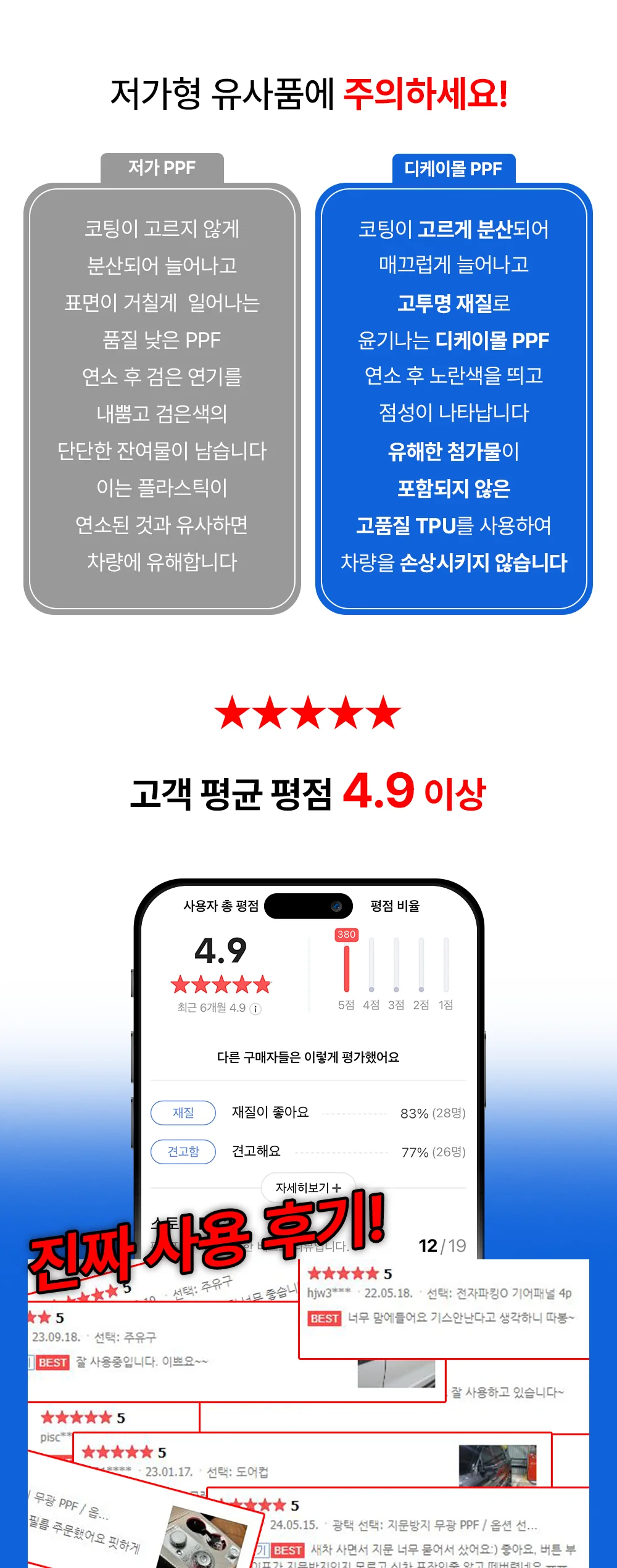 아이오닉9 PPF 프론트 범퍼 사이드 보호필름 상세5
